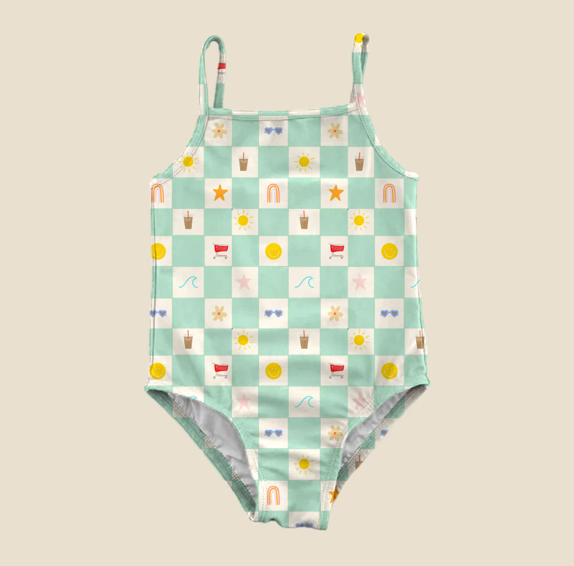 Retro square swimsuit