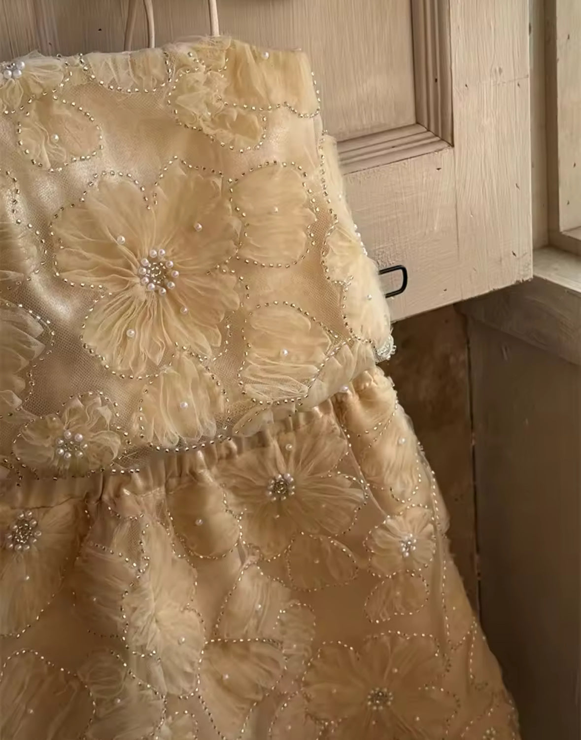 Pearl & flower dress
