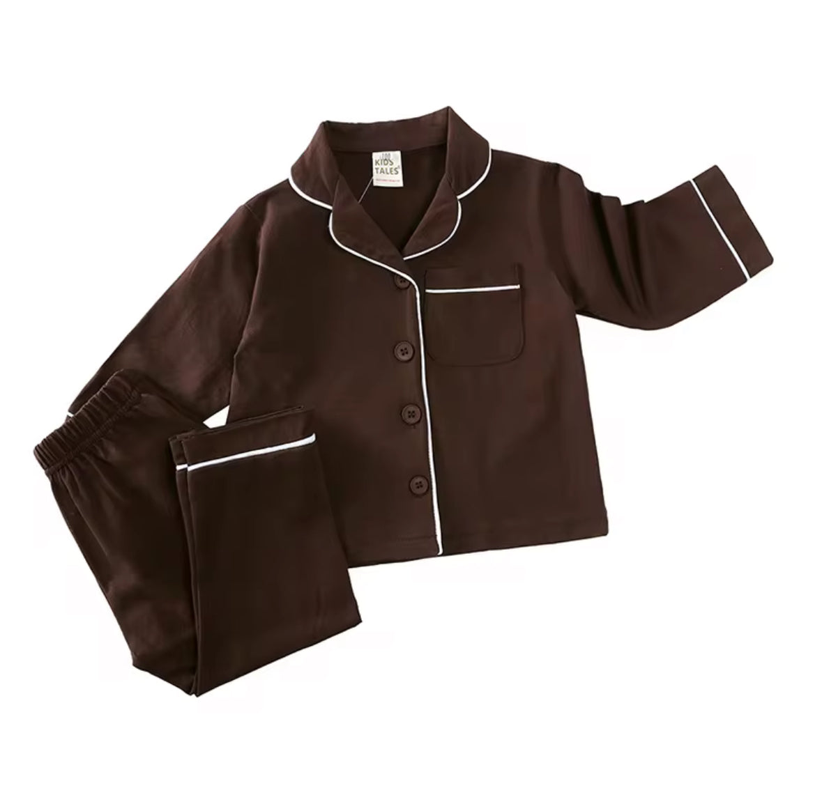 Dark Brown Button Shirt Pajama