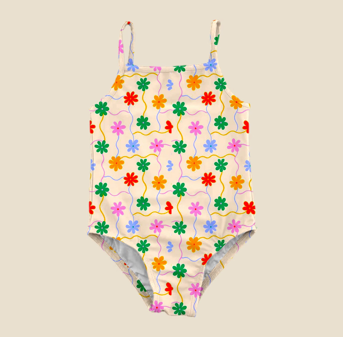Retro floral swimsuit