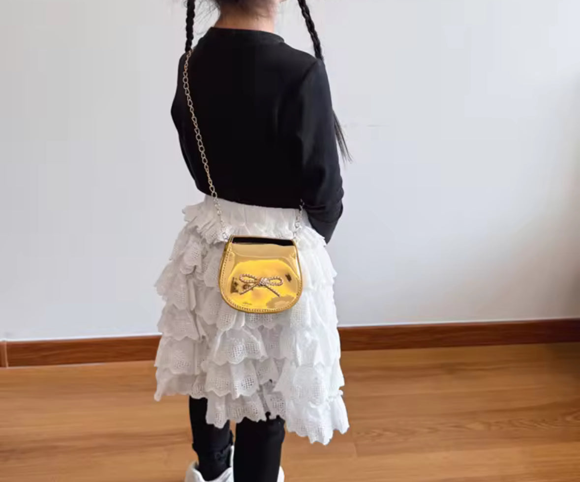 Gold Bow Bag