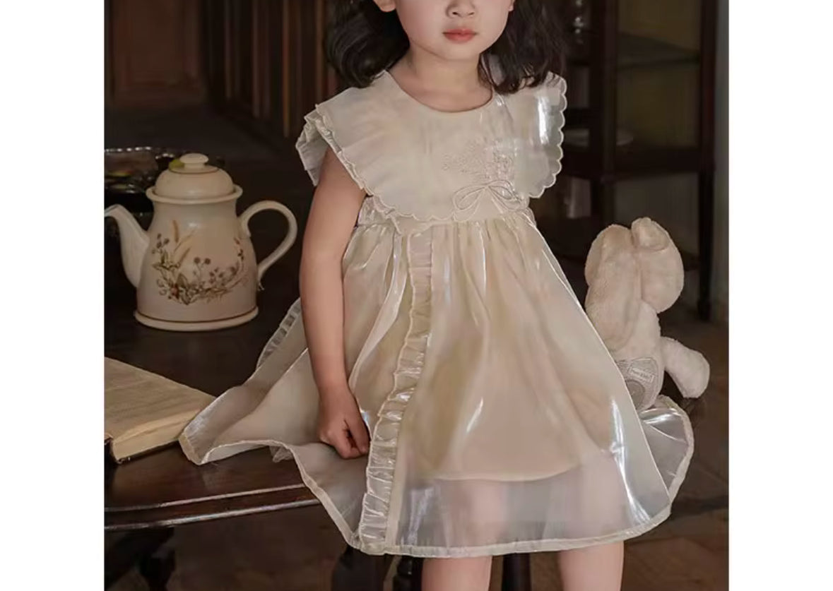 Bow Beige Dress