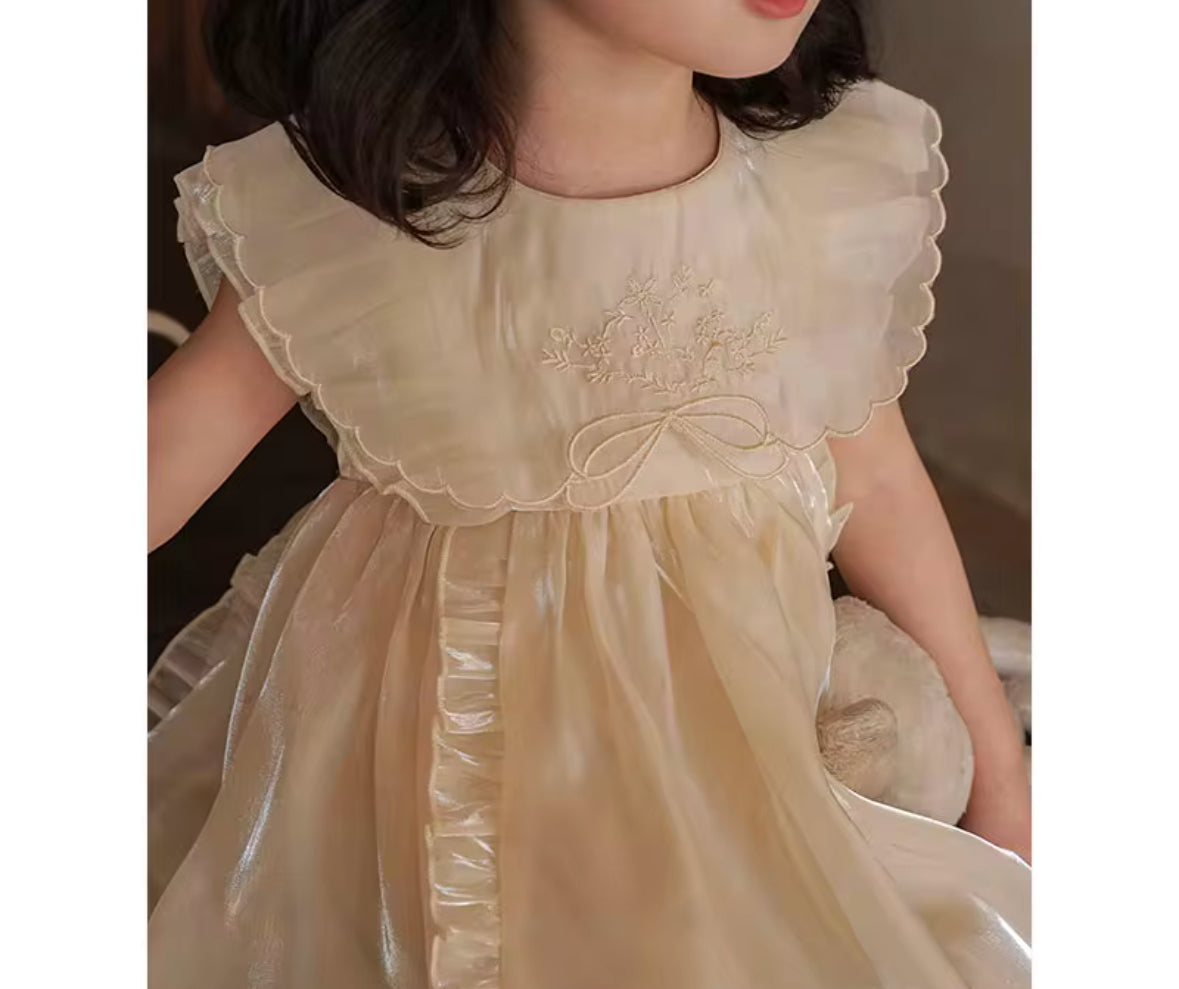 Bow Beige Dress