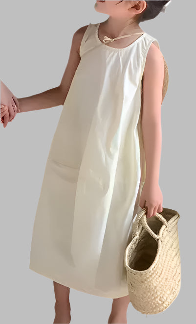 Beige Simple Dress