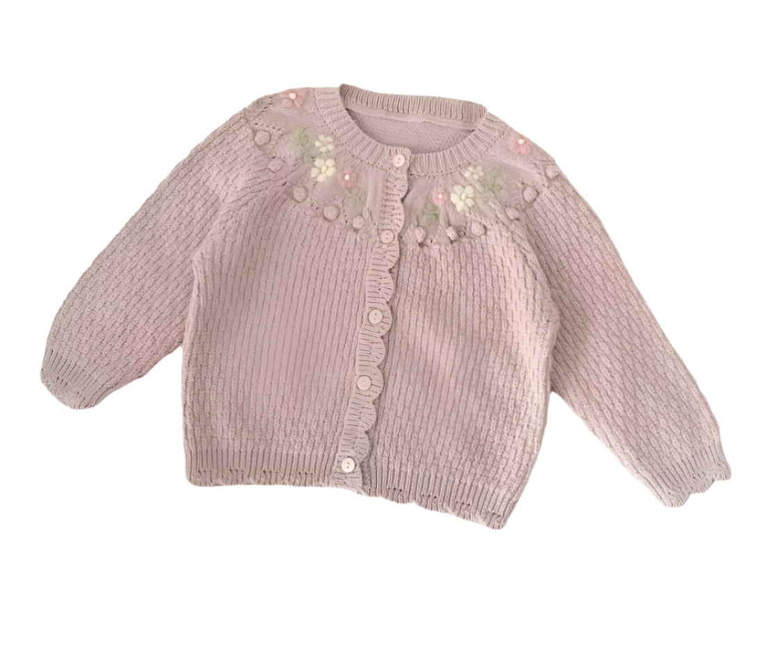 Pink Floral Cardigan
