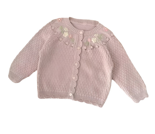 Pink Floral Cardigan