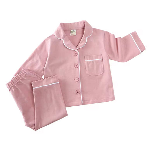 Pink Button Shirt Pajama