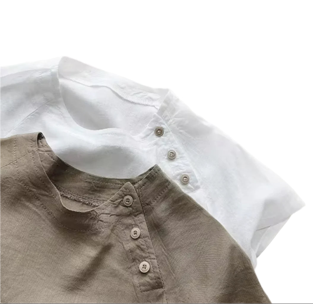 Brown Linen Top