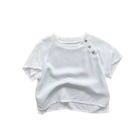 White Linen Top