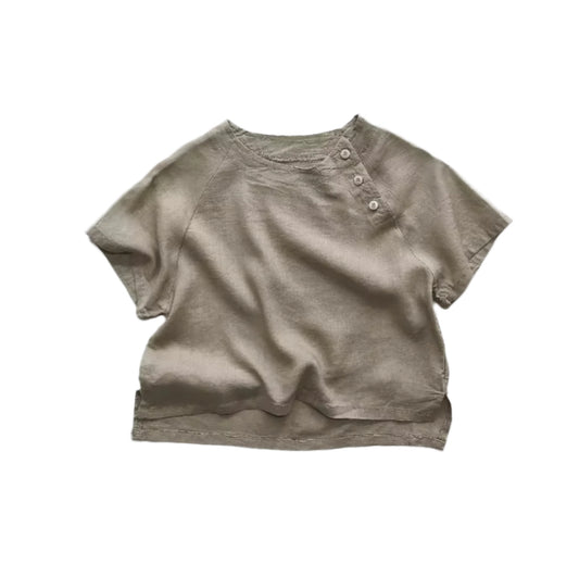 Brown Linen Top