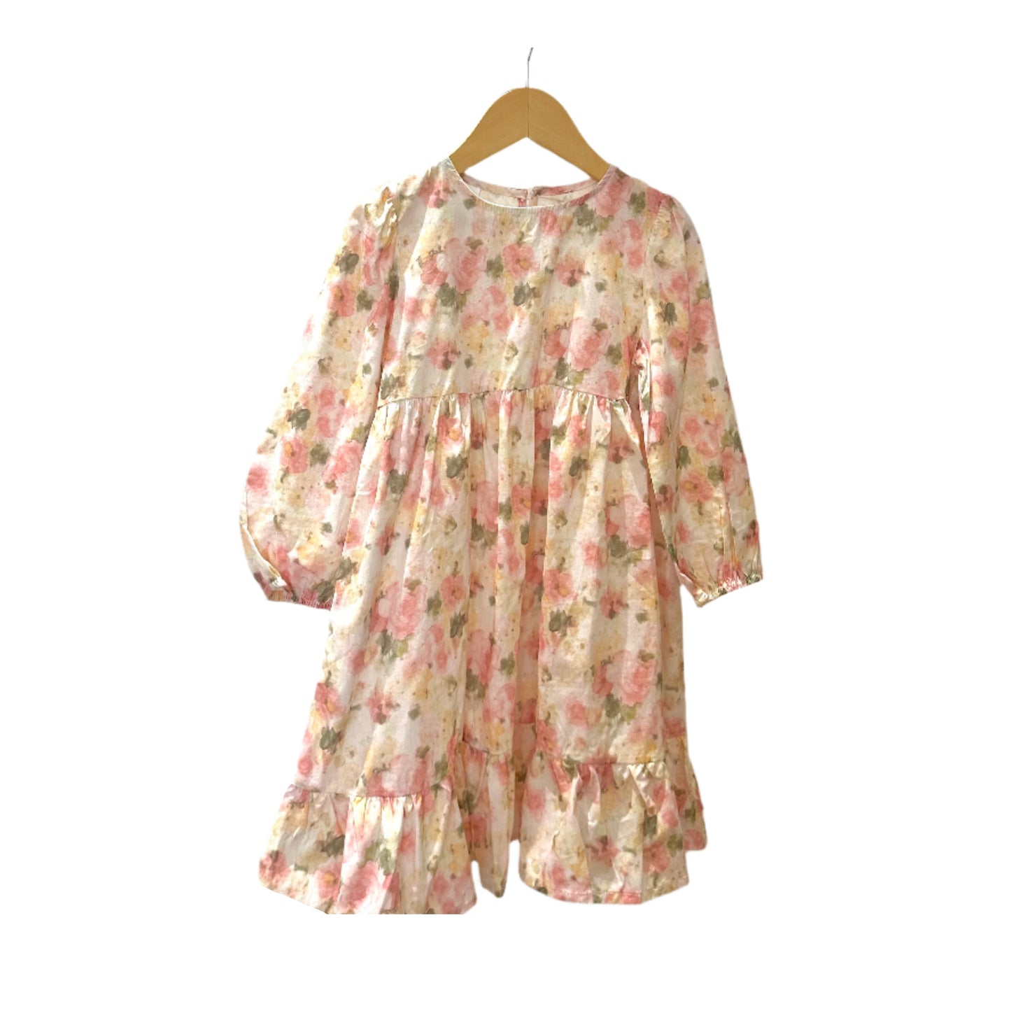 Yellow & Pink Flowers Dress