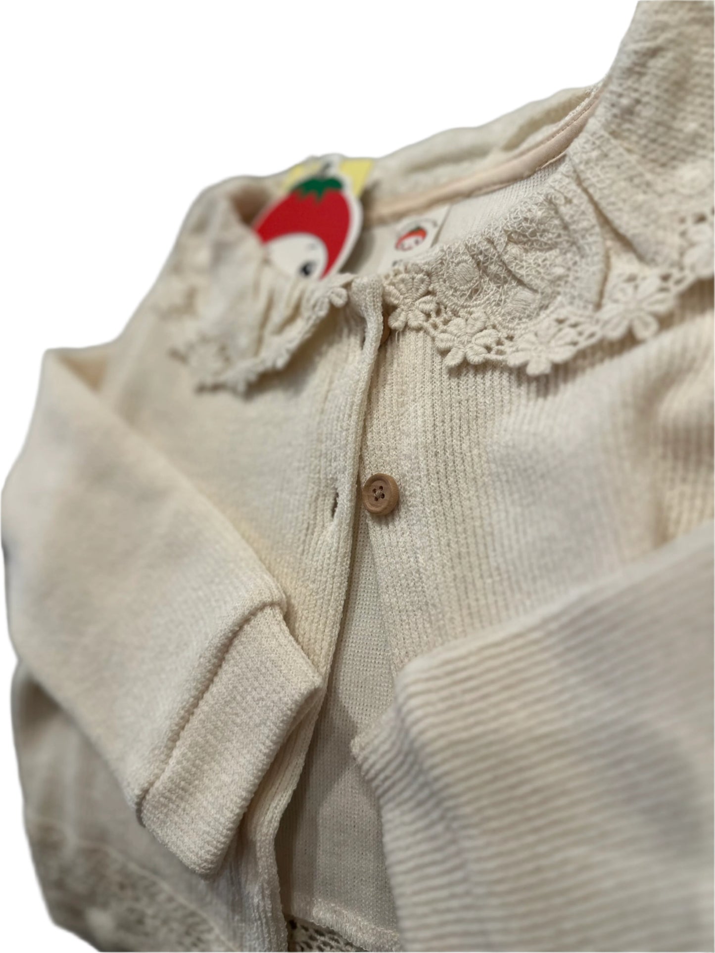 Beige Collar Cardigan